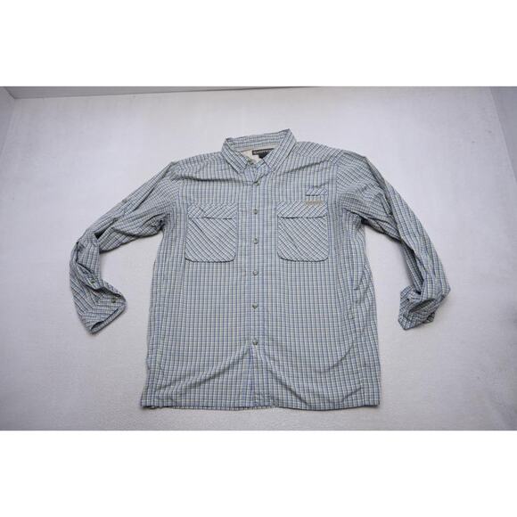 Exofficio Button Up Camp Shirt Plaid Vented Fishing Long Sleeve Mens Sz XL - Picture 5 of 10
